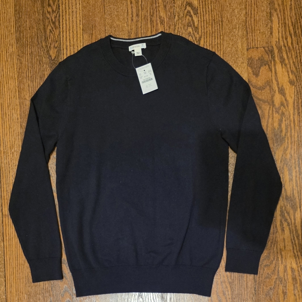 J. Crew Kids Cotton-Cashmere Crewneck Sweater in Dark Indigo (Navy) NWT